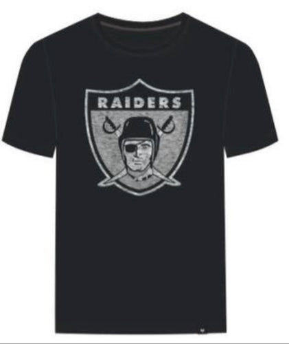 Las Vegas Raiders Throwback NFL '47 Brand Black Premier Franklin Men's Tee Shirt - Casey's Sports Store