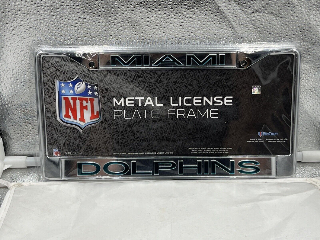 Miami Dolphins NFL Laser Cut License Plate Frame Wincraft