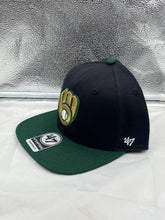 Load image into Gallery viewer, Milwaukee Brewers MLB &#39;47 Brand Captain Navy Two Tone Snapback Adjustable Hat - Casey&#39;s Sports Store
