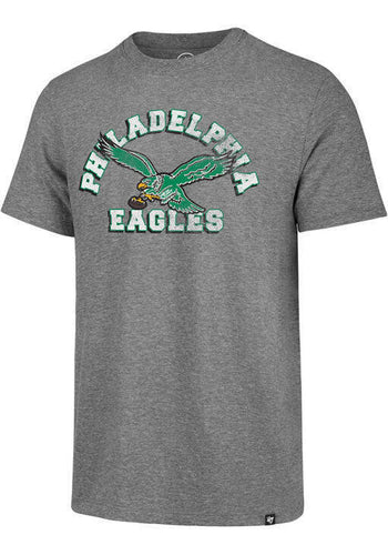 Philadelphia Eagles NFL '47 Brand Throwback Gray Men's Tee Shirt - Casey's Sports Store