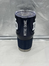 Load image into Gallery viewer, Durable construction of the Notre Dame Fighting Irish Tumbler Cup Mug with double-wall vacuum insulation, ideal for keeping drinks at the perfect temperature for fans.
