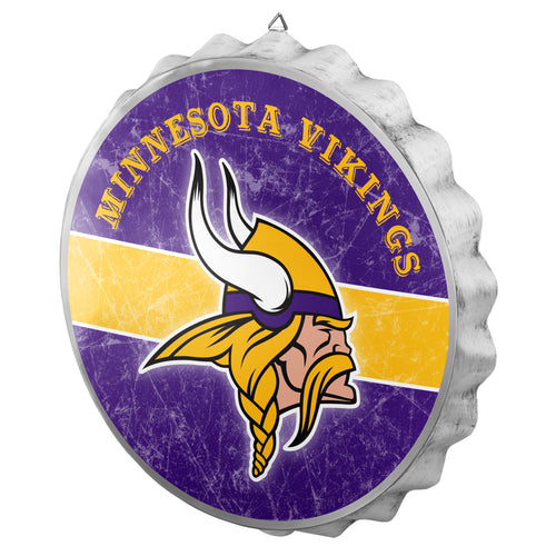 Minnesota Vikings NFL Wall Bottle Cap Sign 12