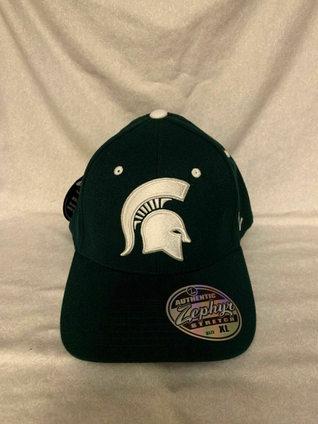 Michigan State Spartans NCAA Zephyr Stretch Fit Green Hat Cap - Casey's Sports Store