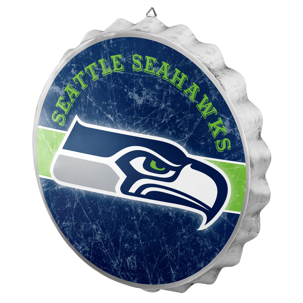 Seattle Seahawks NFL Wall Bottle Cap Sign 12