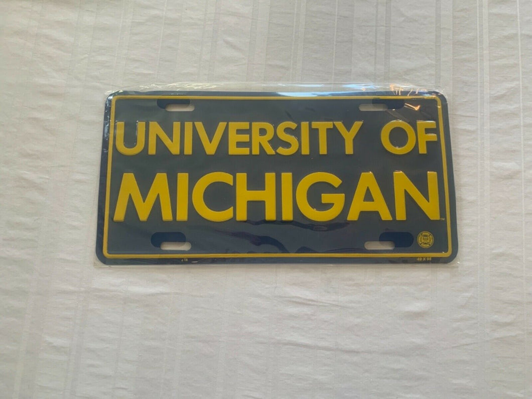 Michigan Wolverines NCAA Metal License Plate - Casey's Sports Store