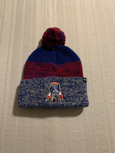New England Patriots NFL Throwback '47 Brand Winter Beanie Knit Ski Cap Hat - Casey's Sports Store