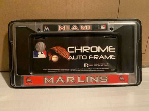 Miami Marlins MLB License Plate Frame RICO - Casey's Sports Store