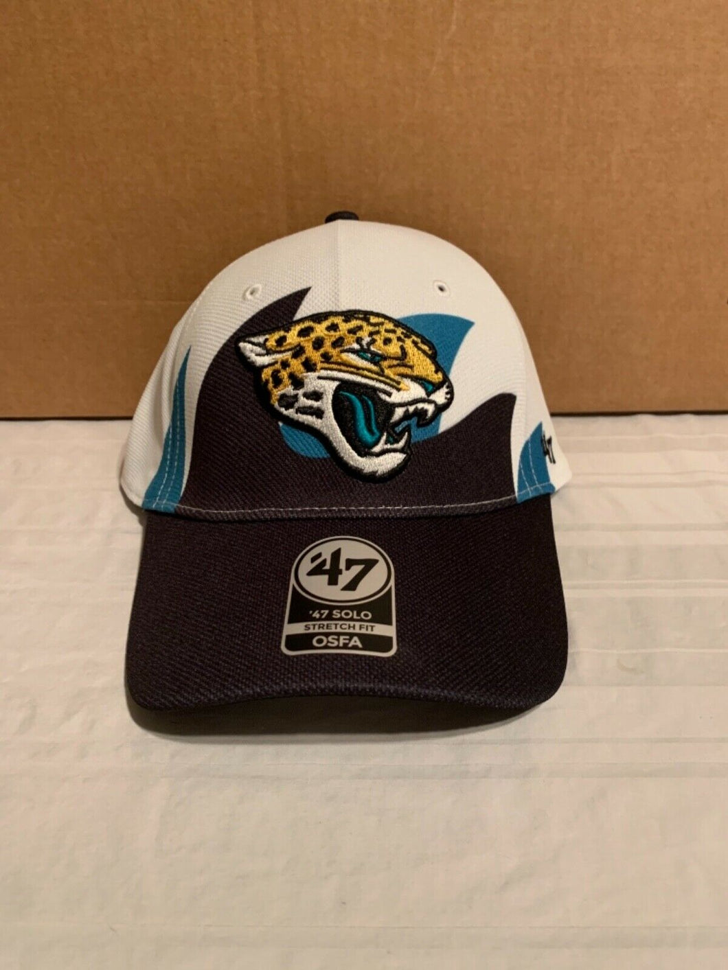 Jacksonville Jaguars '47 Brand NFL Solo Wave Stretch Fit One Size Fit Hat Cap - Casey's Sports Store