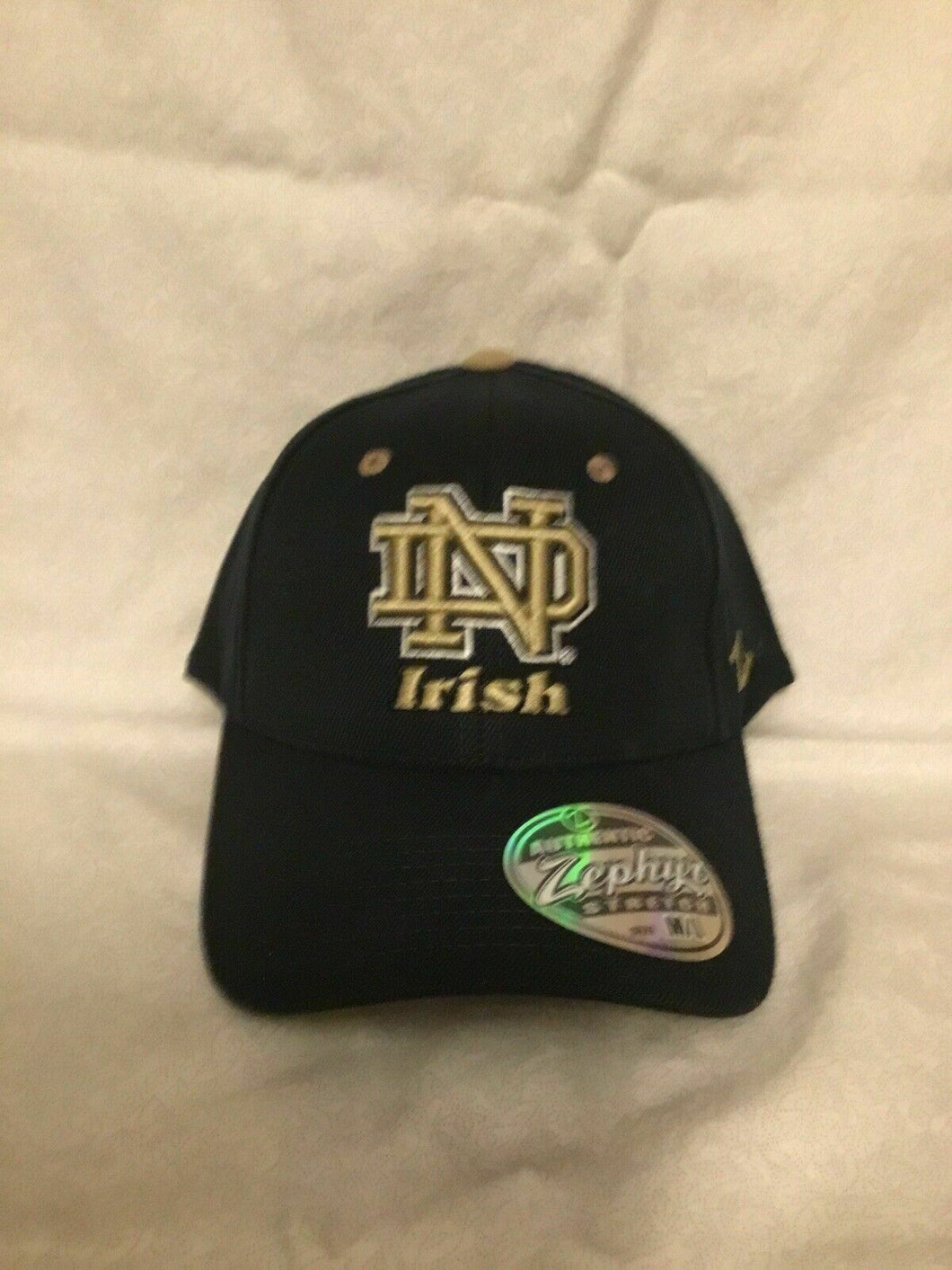 Notre Dame Fighting Irish NCAA Zephyr Stretch Fit Blue Hat Cap - Casey's Sports Store