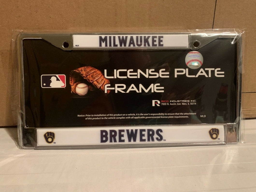 Milwaukee Brewers MLB License Plate Frame RICO - Casey's Sports Store