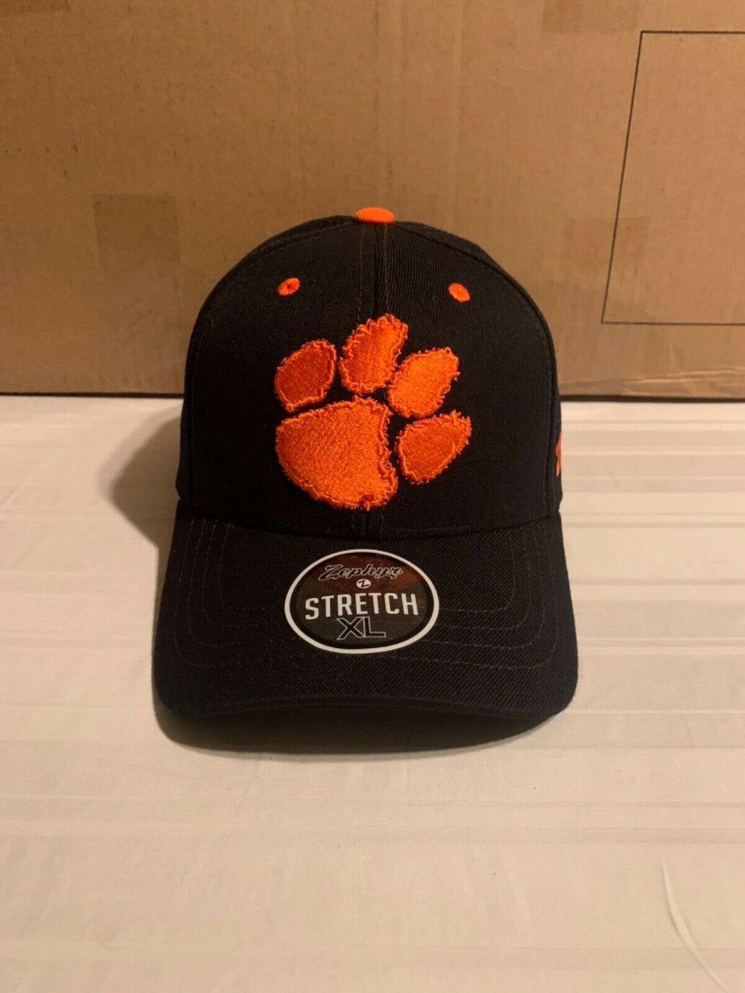 Clemson Tigers NCAA Zephyr Black Stretch Fit Size L Hat Cap - Casey's Sports Store