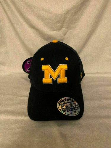 Michigan Wolverines NCAA Zephyr Blue Stretch Fit One Size Hat Cap - Casey's Sports Store