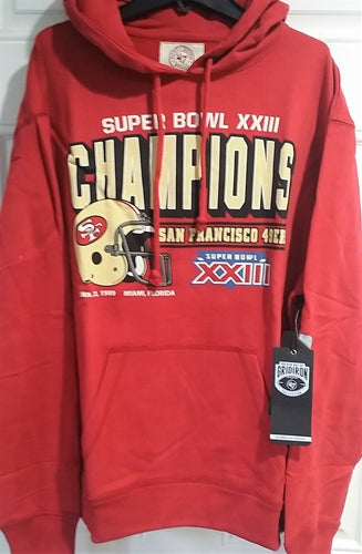 San Francisco 49ers NFL '47 Brand Throwback Red Super Bowl XXIII Men's Hoodie - Casey's Sports Store