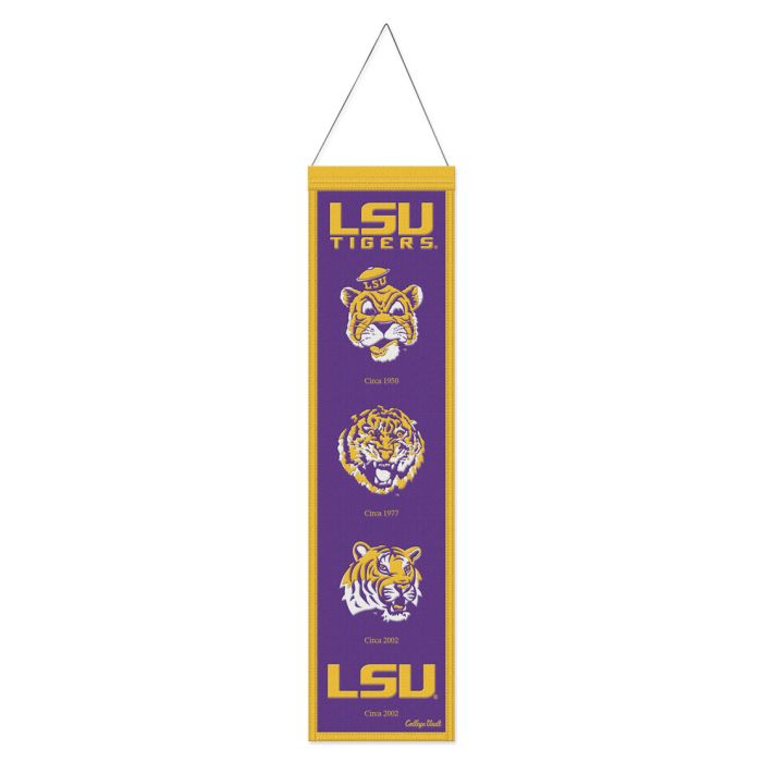 LSU Tigers NCAA Heritage Banner Embroidered Wool 8