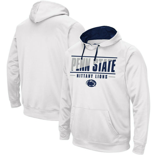 Penn State Nittany Lions NCAA Fanatics White Slash Stack Pullover Hoodie 2XL - Casey's Sports Store