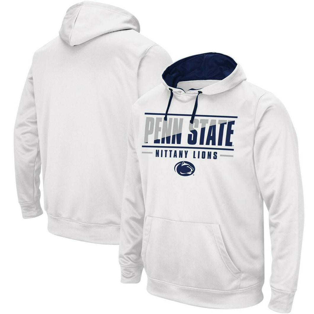 Penn State Nittany Lions NCAA Fanatics White Slash Stack Pullover Hoodie 2XL - Casey's Sports Store