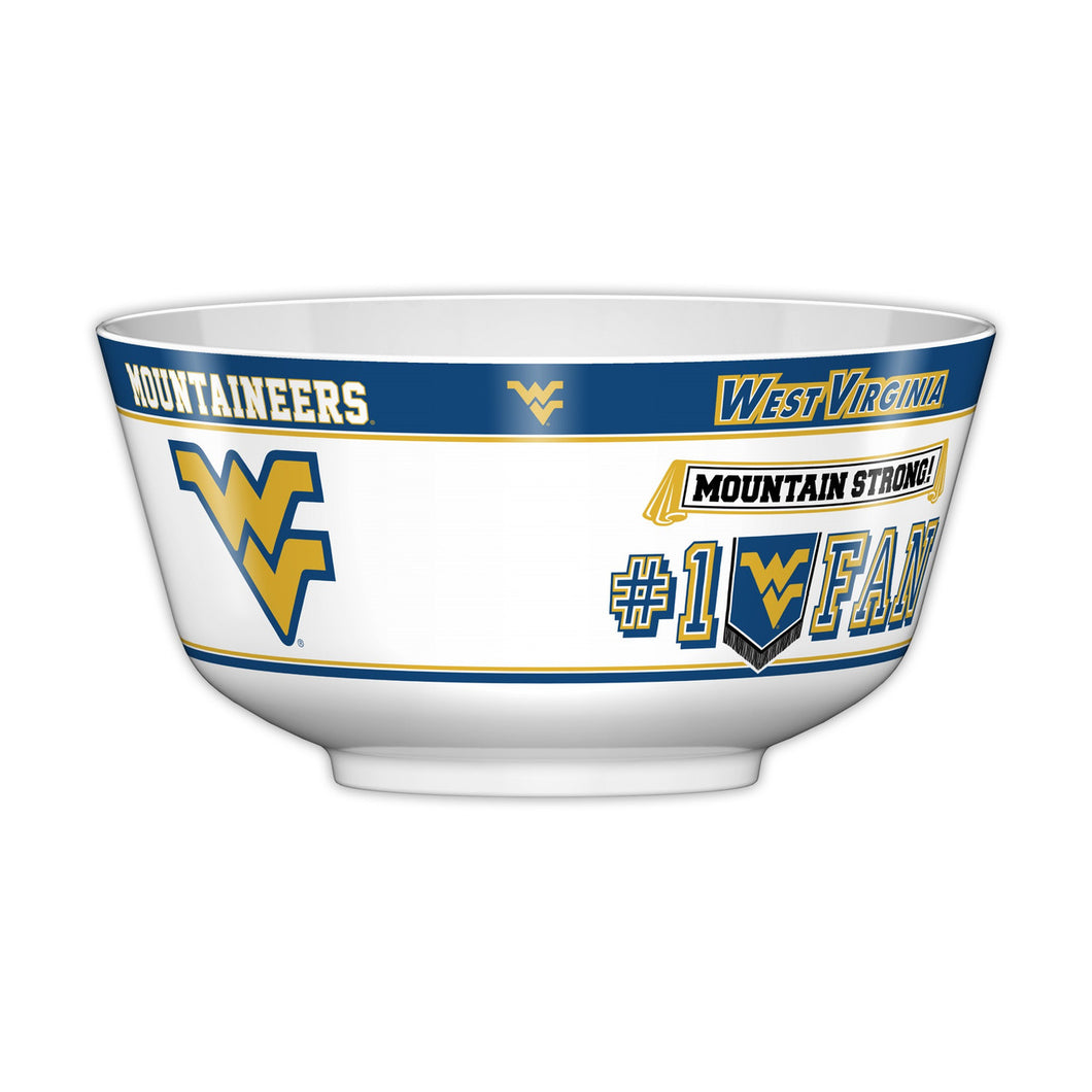 West Virginia Mountaineers NCAA 2 Gallon Plastic Party Bowl All JV CO - Casey's Sports Store