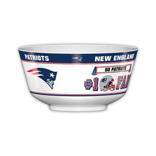 New England Patriots NFL 2 Gallon Plastic Party Bowl All JV CO - Casey's Sports Store