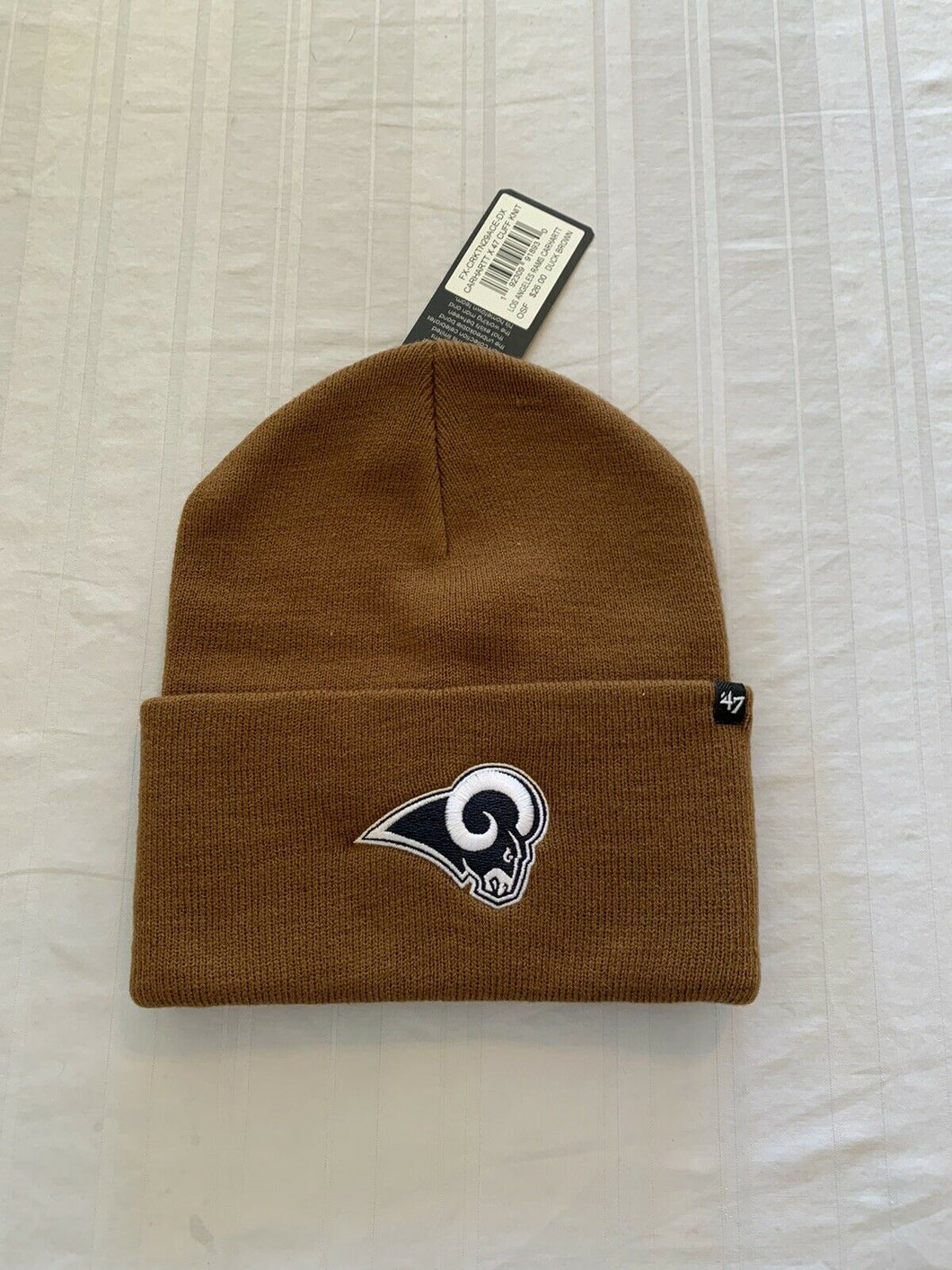 Los Angeles Rams '47 Carhartt Mens Brown Cuff Knit Beanie Winter Hat - Casey's Sports Store