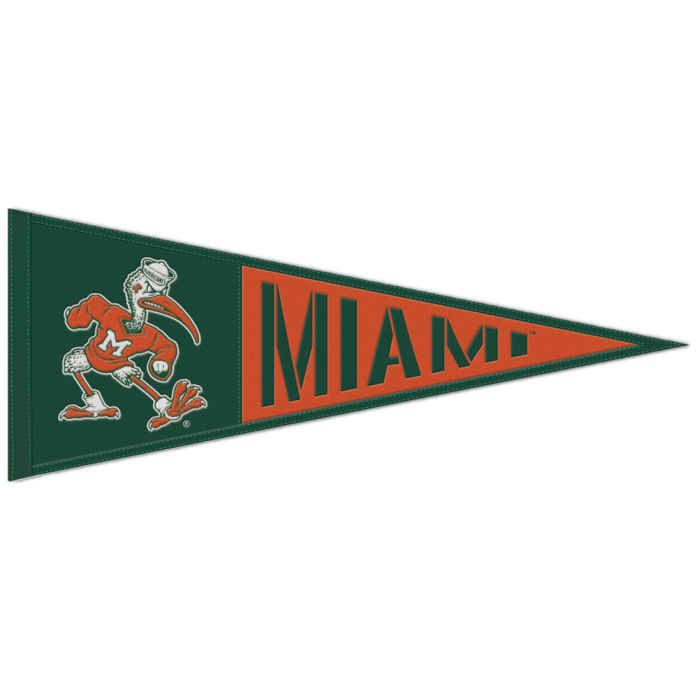 Miami Hurricanes Throwback NCAA Embroidered Wool 13
