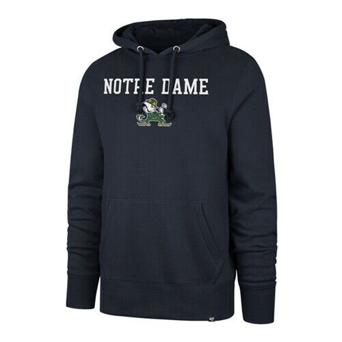 Notre Dame Fighting Irish NCAA '47 Brand Fall Navy Headline Hoodie Size L - Casey's Sports Store