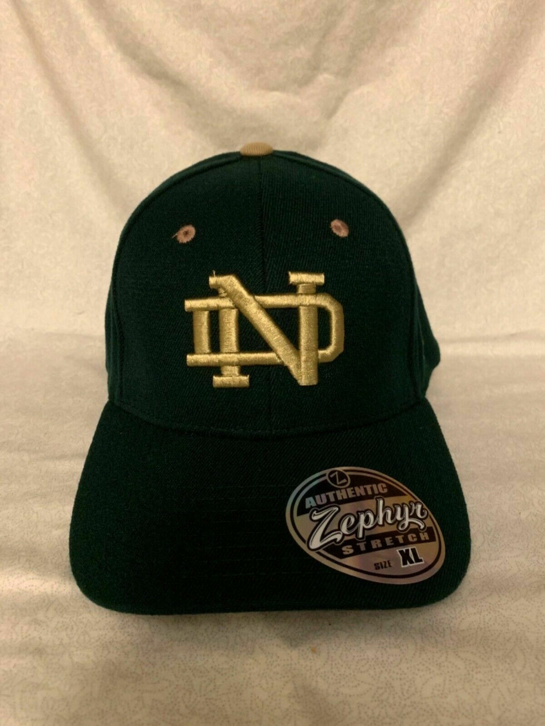 Notre Dame Fighting Irish NCAA Zephyr Stretch Fit Green Hat Cap - Casey's Sports Store
