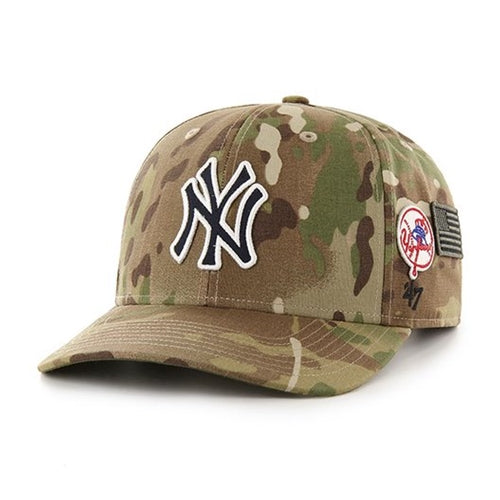 New York Yankees '47 Brand MLB Camo MVP DP Adjustable Hat Cap Snapback - Casey's Sports Store