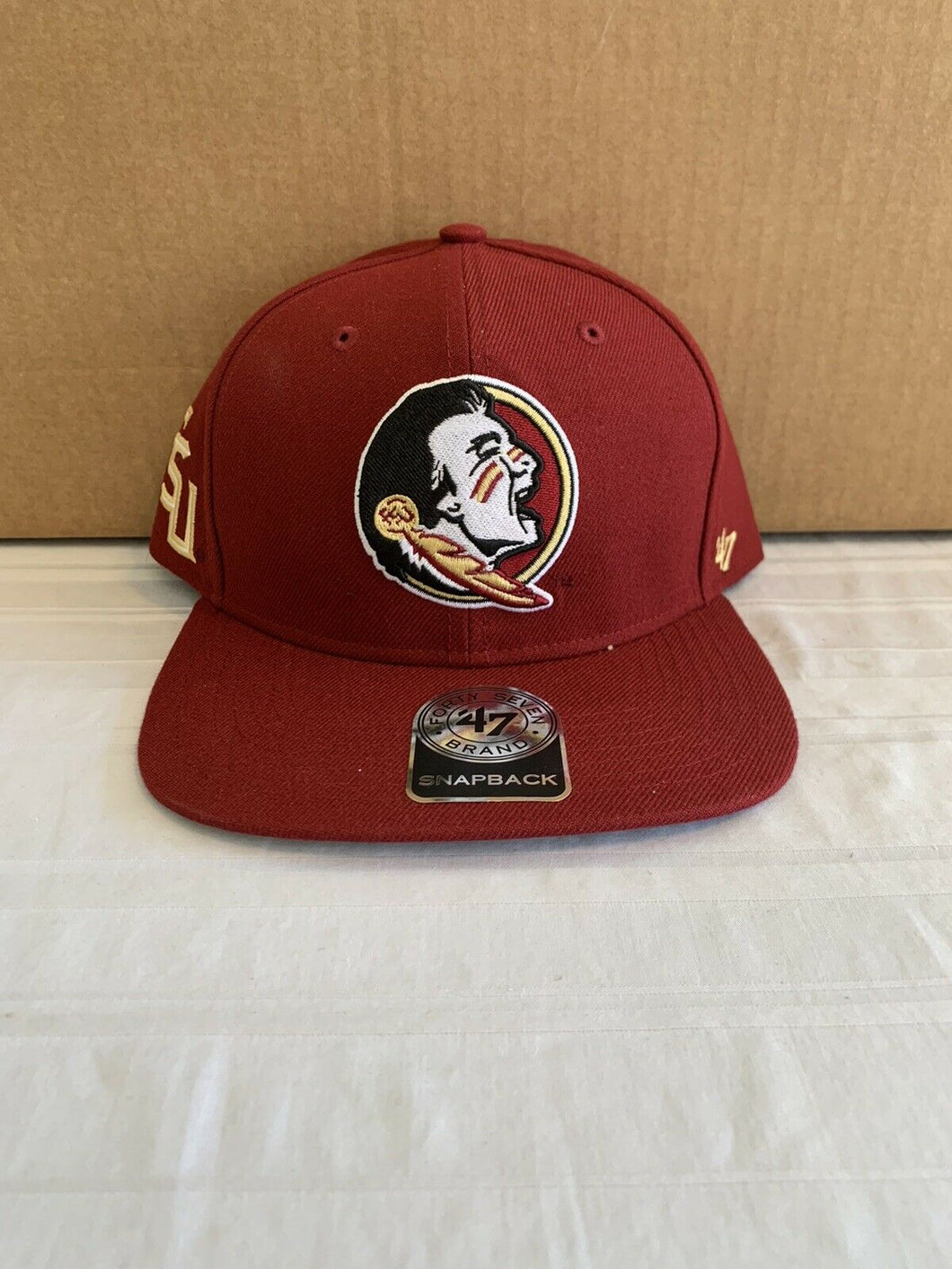 Florida State Seminoles NCAA '47 Brand Cardinal Red Sure Shot Snapback Hat - Casey's Sports Store