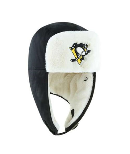 Pittsburgh Penguins NHL 47' Brand Trapper Winter Knit Hat Black - Casey's Sports Store