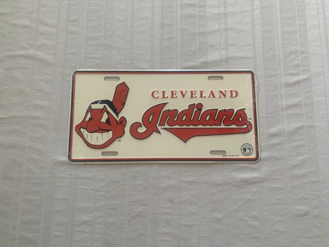 Cleveland Indians MLB Metal License Plate - Casey's Sports Store