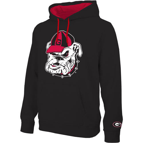 Georgia Bulldogs NCAA Black Mascot Men's Pullover Hoodie - Casey's Sports Store
