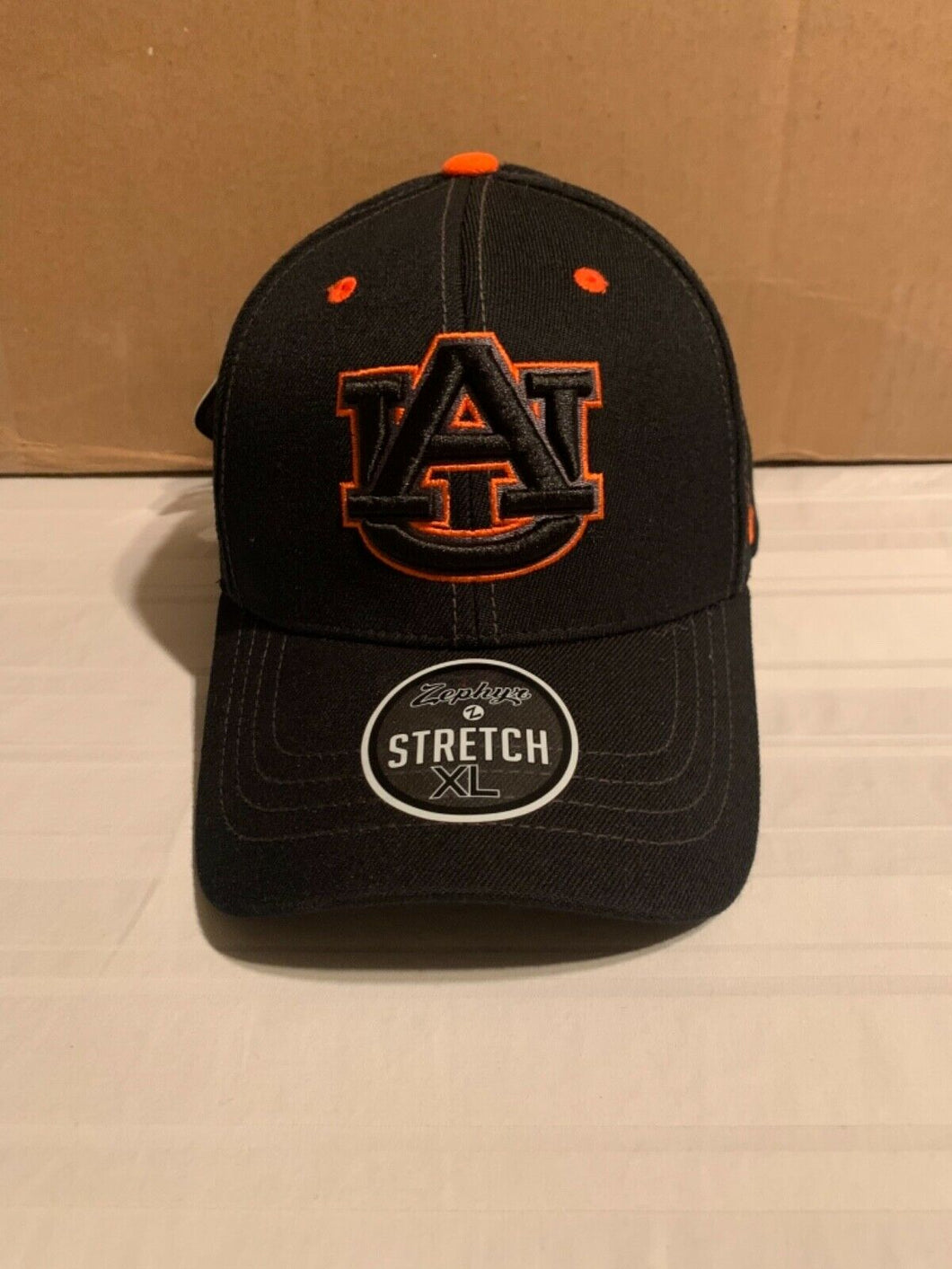 Auburn Tigers NCAA Zephyr Black Stretch Fit Size XL Hat Cap - Casey's Sports Store