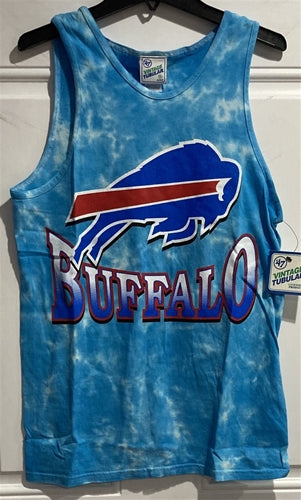 Buffalo Bills NFL '47 Brand Aqua Tie Dye Vintage Tubular Men's Tank Top Shirt - Casey's Sports Store
