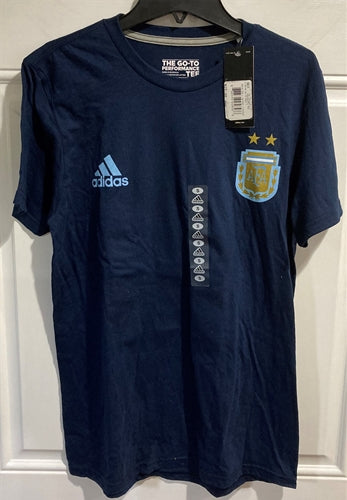 Lionel Messi Argentina #10 Soccer Adidas Navy Blue Mens Size XL Tee Shirt - Casey's Sports Store