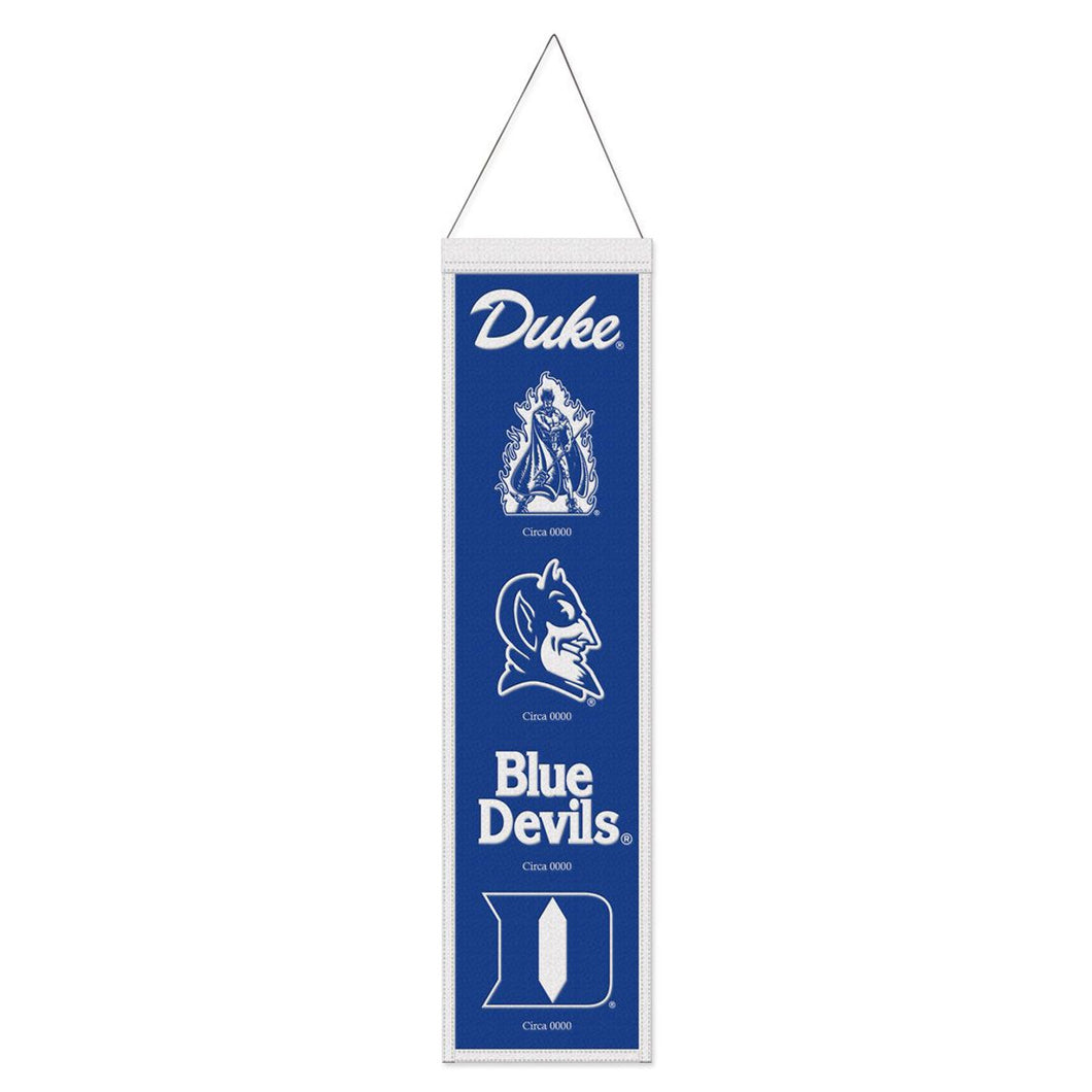 Duke Blue Devils NCAA Heritage Banner Embroidered Wool 8