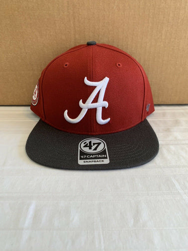 Alabama Crimson Tide NCAA '47 Brand Razor Red Sure Shot 2 Tone Snapback Hat - Casey's Sports Store