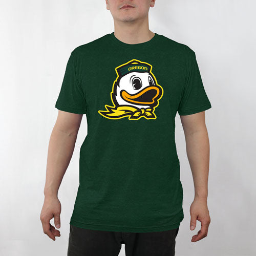 Oregon Ducks NCAA E5 Icon Emblem Green Duck Men's Tee Shirt - Casey's Sports Store