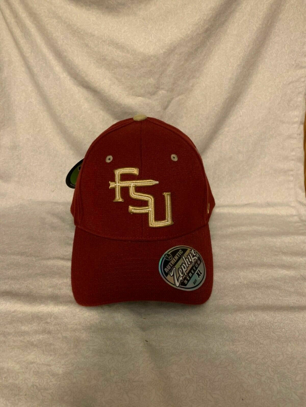 FSU Florida State Seminoles NCAA Logo Zephyr Stretch Fit Red Hat Cap - Casey's Sports Store