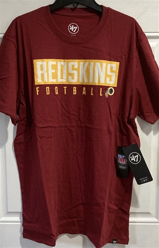 Washington Redskins NFL '47 Brand Crimson Red Major Super Rival Men's Tee Shirt - Casey's Sports Store