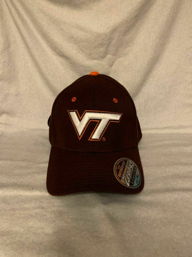 Virginia Tech Hokies NCAA Zephyr Stretch Fit Brown Hat Cap - Casey's Sports Store