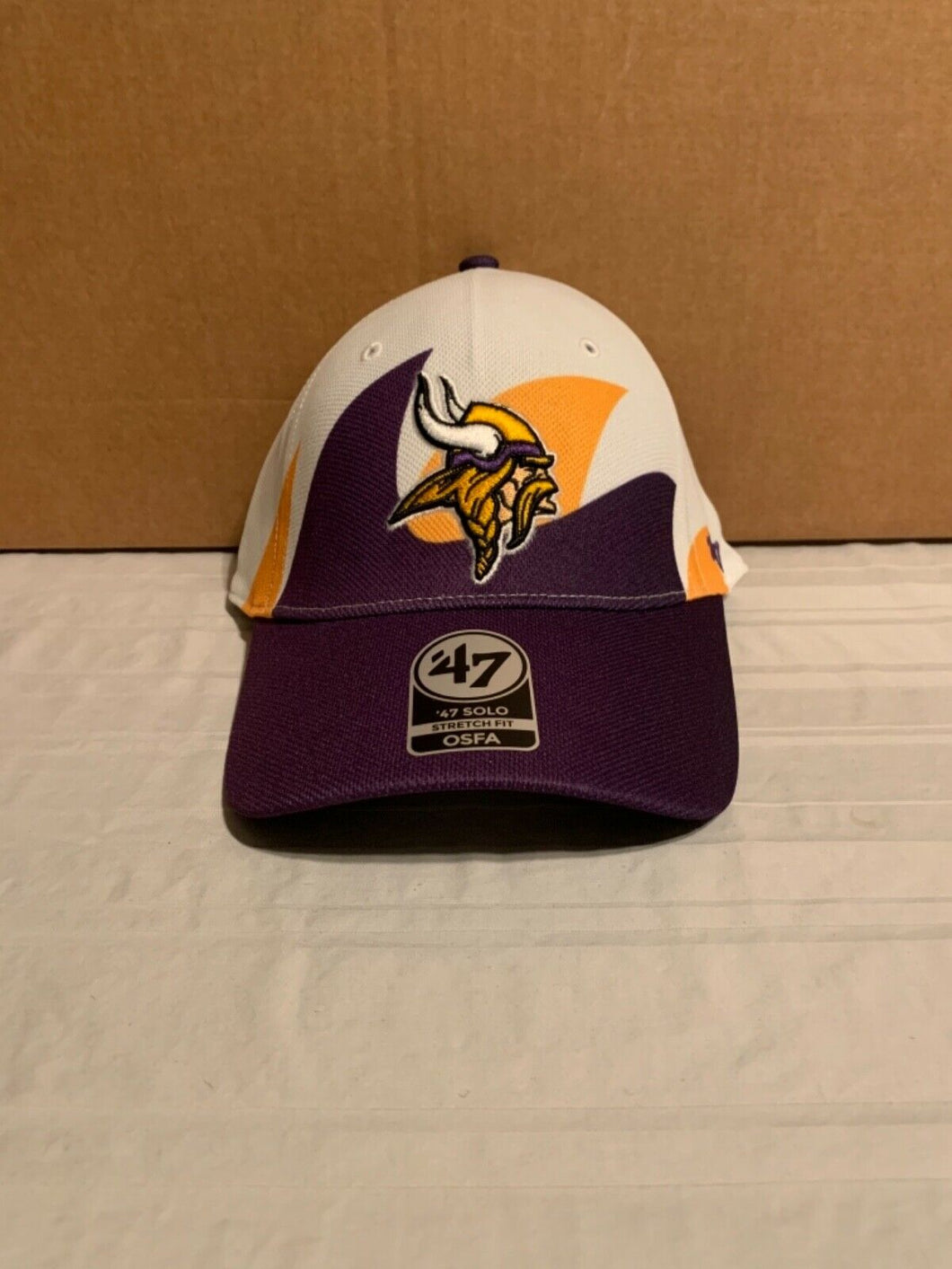 Minnesota Vikings '47 Brand NFL Solo Wave Stretch Fit One Size Fit Hat Cap - Casey's Sports Store