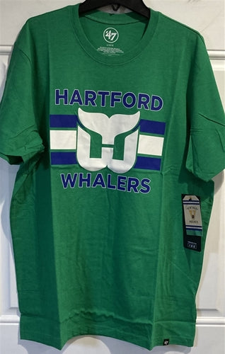 Hartford Whalers Vintage NHL '47 Brand Kelly Green Club Men's Tee Shirt - Casey's Sports Store