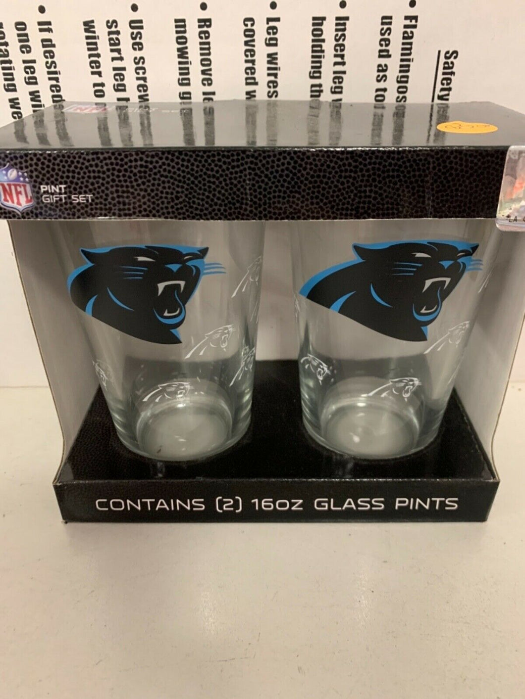 Carolina Panthers NFL Set of 16oz Pint Glass Cup Mug Boelter Brands - Casey's Sports Store