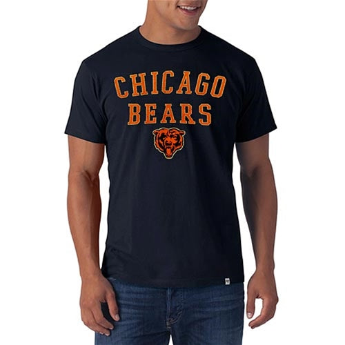 Chicago Bears NFL '47 Brand Fall Navy Classic Track Scrum Men's Tee Shirt - Casey's Sports Store