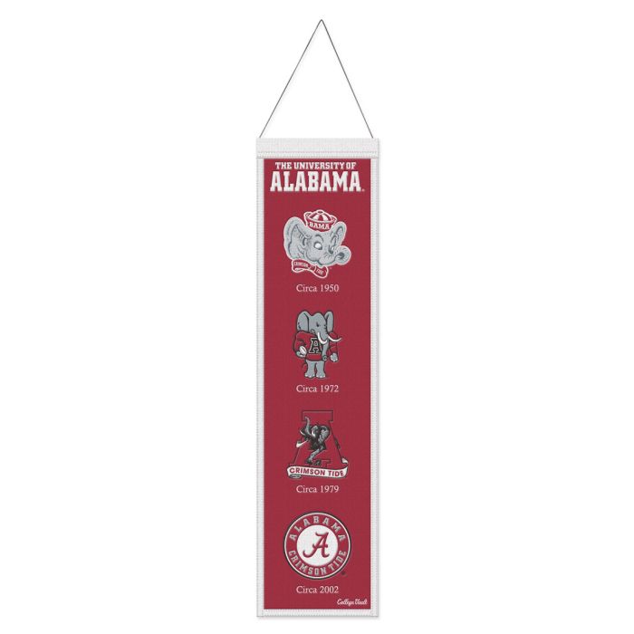 Alabama Crimson Tide NCAA Heritage Banner Embroidered Wool 8