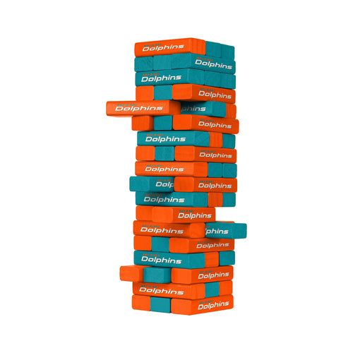 Miami Dolphins NFL Jenga Stackable Blocks Game Forever Collectibles - Casey's Sports Store
