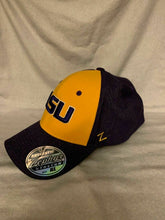 Load image into Gallery viewer, LSU Tigers NCAA Zephyr Stretch Fit Purple/Yellow Hat Cap - Casey&#39;s Sports Store
