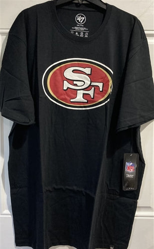 San Francisco 49ers '47 Brand NFL Jet Black Super Rival Men's 2XL Tee Shirt - Casey's Sports Store