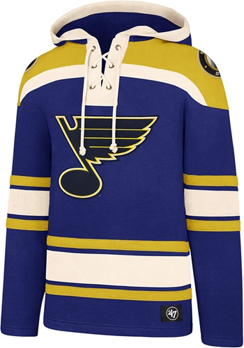 St. Louis Blues NHL '47 Brand Superior Blue Lacer Men's Hoodie - Casey's Sports Store