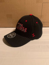 Load image into Gallery viewer, Ole Miss Rebels NCAA Zephyr Black Stretch Fit Size XL Hat Cap - Casey&#39;s Sports Store
